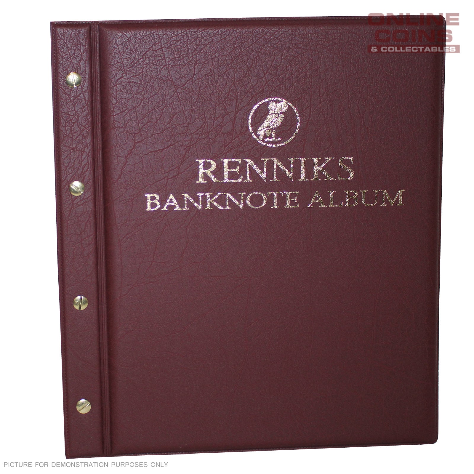 RENNIKS Banknote Album including 6 Note Album Pages - RED
